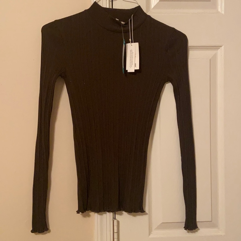 Hunter green ribbed turtleneck